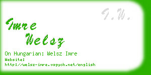 imre welsz business card